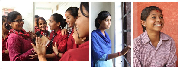 ネパールの少女は学校に通い続けることができます！