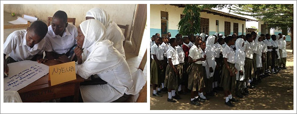 タンザニアの少女は学校に通い続けることができます！